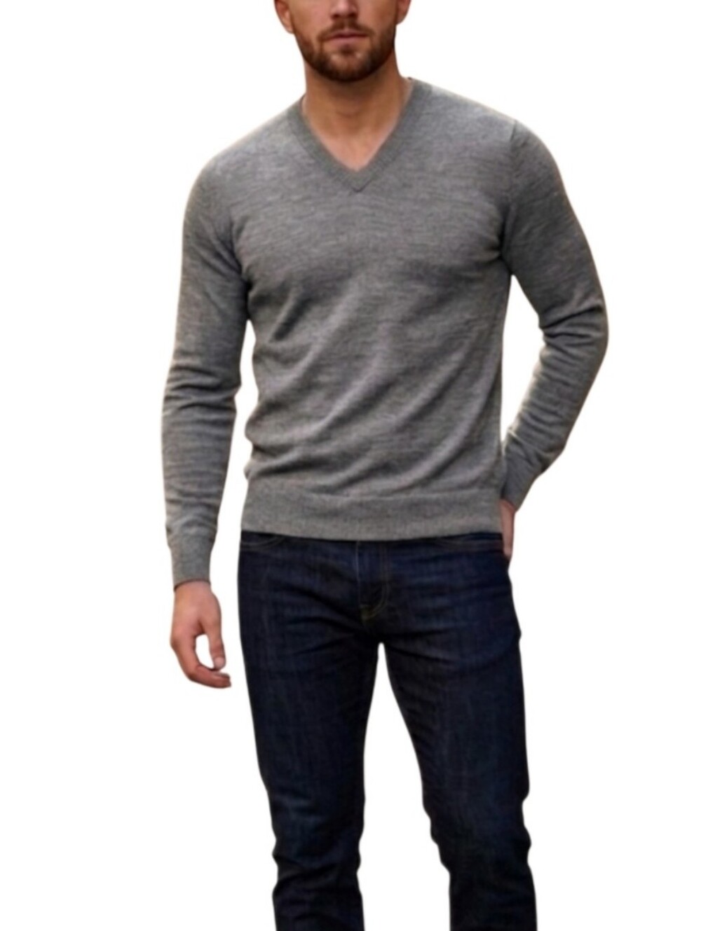 Banana Republic Men's Merino Wool V-Neck Sweater Size Medium